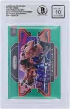 Tommaso Ciampa WWE Autographed 2022 Panini Prizm Green Prizm #62 Beckett 10 Card