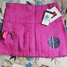 Tommy Hilfiger Girls Pink Pleated Skort Size 5 Adjustable Waist Belt Loops