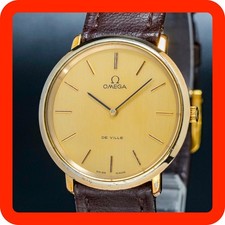 Vintage 1975 OMEGA Deville 111.0107 Cal.625 Gold Round Hand Wind Watch