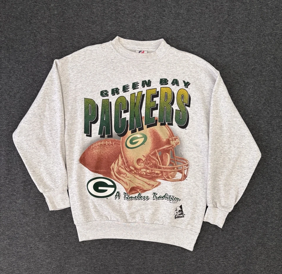Vintage 90s Green Bay Packers Super Bowl XXXI Crewneck Sweatshirt USA Made L NFL - Image 1 of 4