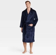 Men  s Goodfellow  Co. Solid Posh Robe Baby Blue L/XL