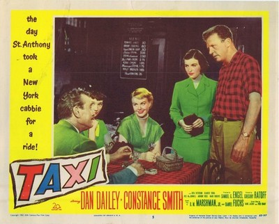 TAXI Original Lobby Card 5 Dan Dailey Constance Smith St Anthony 1953