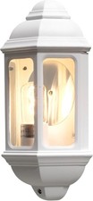 Image of Konstsmide Outdoor Wall Light White Classic Lantern E27 IP43 Mains