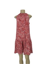 Banana Republic Small Women Floral Knit Flounce Shift Dress Stretchy 54-22