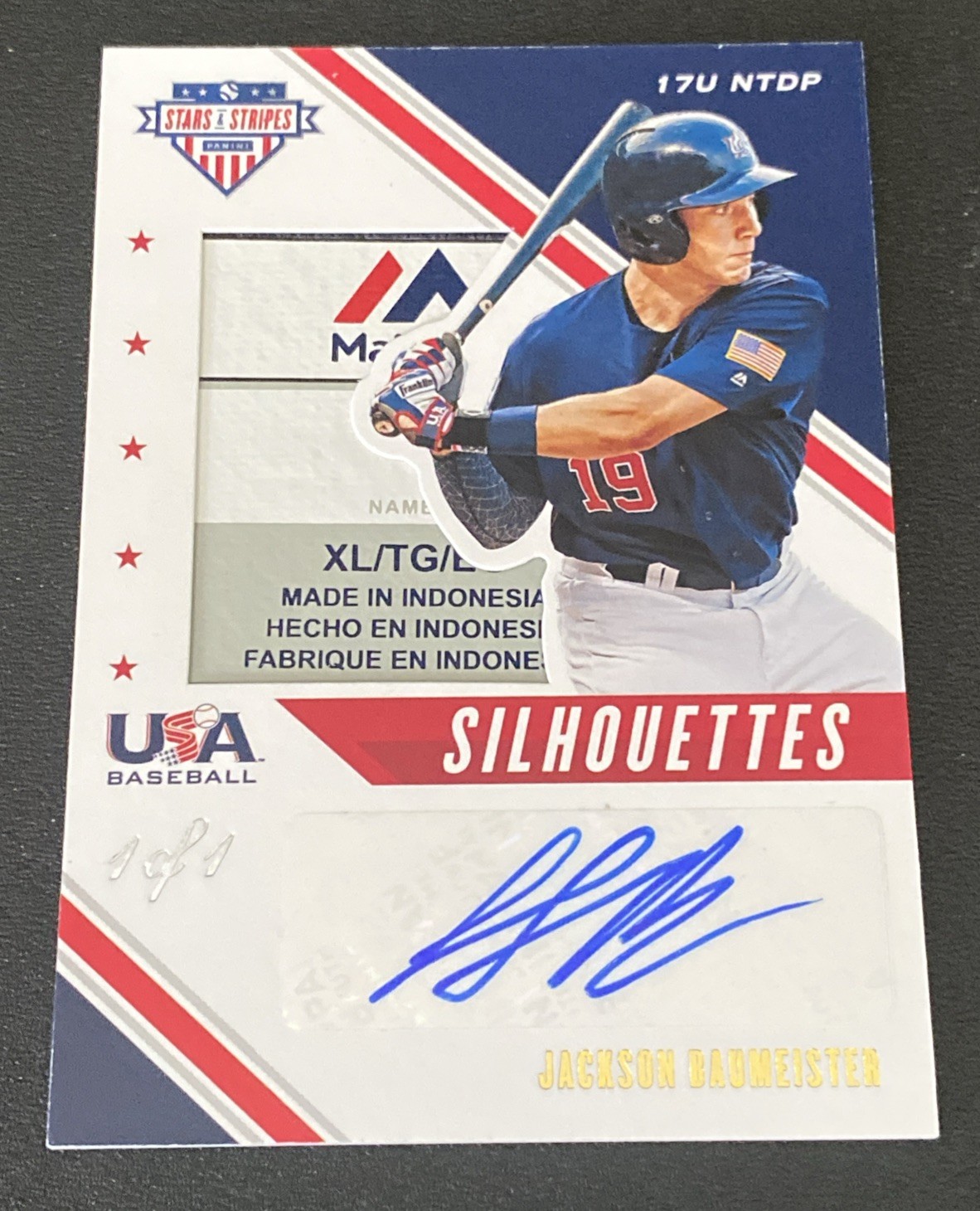 2020 Panini USA Baseball Stars & Stripes Signatures Jackson Baumeister Auto 1/1