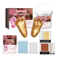 Couple Hand Casting Kit DIY Plaster Molding Handprint Footprint Keepsake Gift