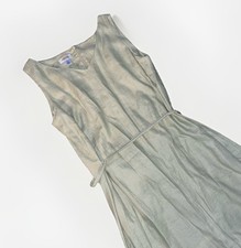 Talbots Petite 100% Linen Dress Size 18 Light Green Back Zip