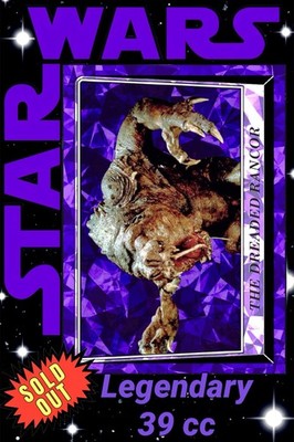 Star Wars Card Trader Chrome Sapphire Legendary Purple - The Dreaded Rancor 39cc