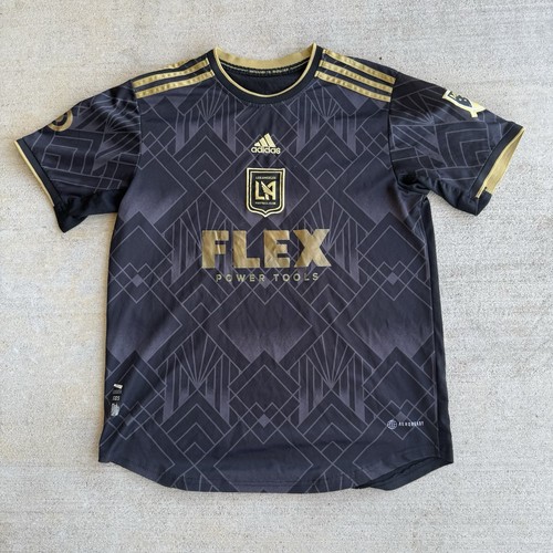 adidas LAFC Los Angeles FC 2022/23 Home Jersey Black Gold FLEX Men's Size L / XL