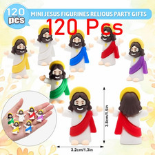 120Pcs Mini Jesus Figurines, Small Little Jesus Toys, Tiny Jesus Figures  ////