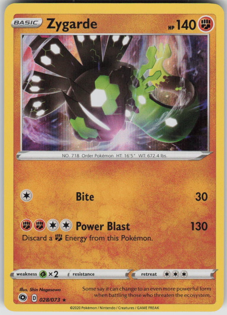 Pokemon Zygarde NM/LP Champion's Path PKMN 28/73