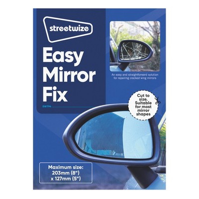 Streetwize Auto Außenspiegel Glas Ersatz Easy Fix Universal 8''x5'' - SW794