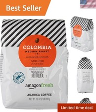Savor 32 Oz of Colombia Medium Roast Coffee   Full-Bodied Taste  Smooth Finish