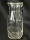 Vintage Inverness Dairy Cheboygan, Michigan Half Pint Glass Milk Bottle Embossed