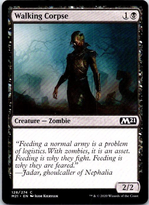 Core Set 2021 Walking Corpse #128 Magic English MTG 