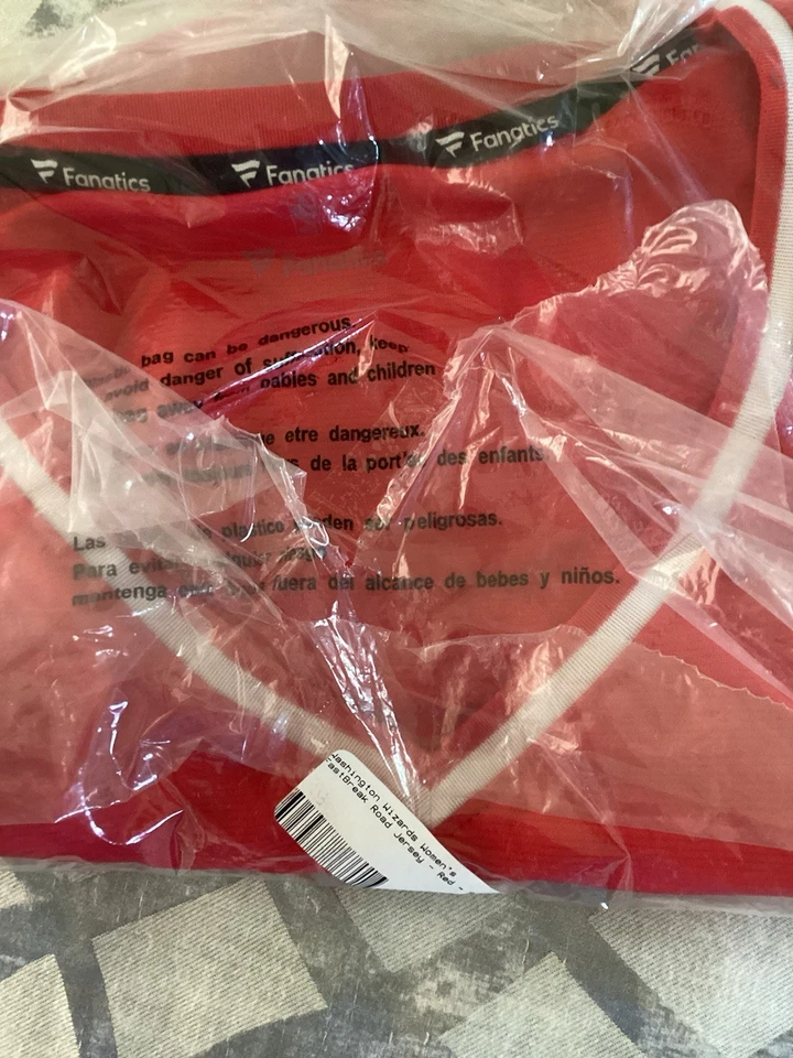 Новая футболка в сумке Fanatics NBA Fast Break красная с V-образным вырезом Washington Wizards маленькая - Изображение 4 из 4