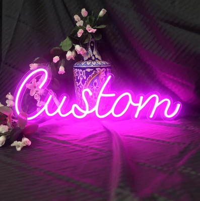 Custom Made Neon Sign Personalized Light Lamp Handmade Real Glass Tube Artwork