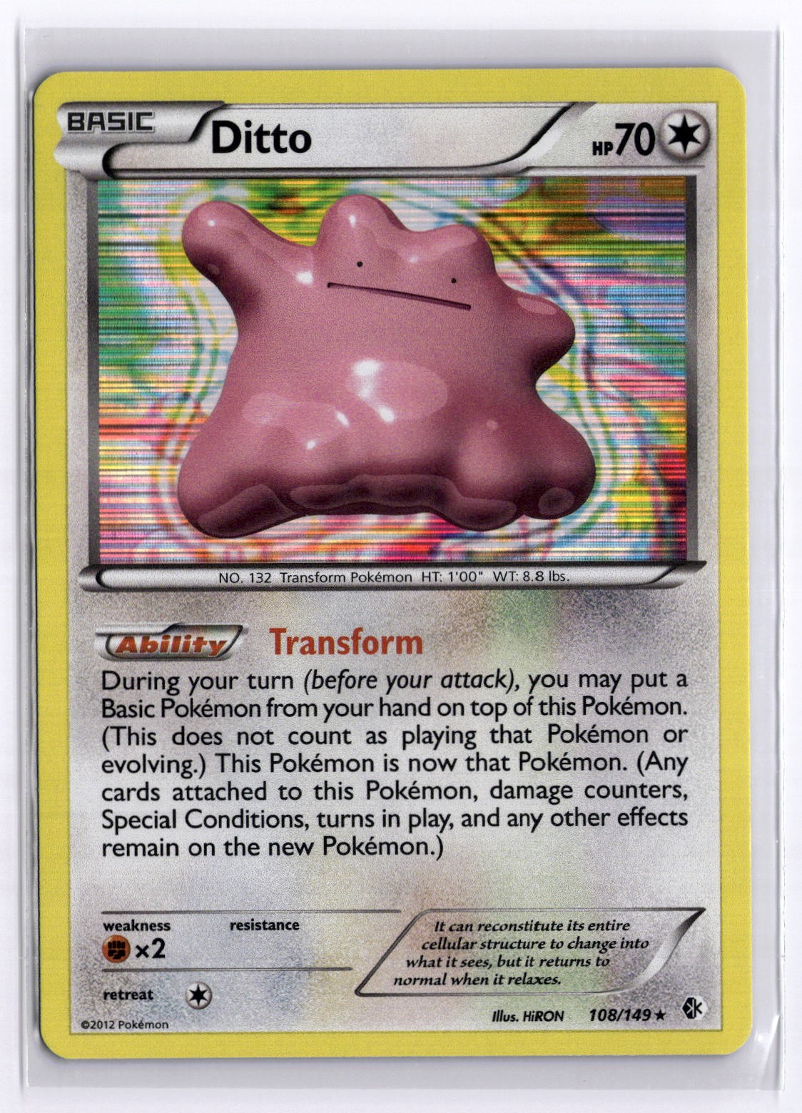Ditto Holo Rare Boundaries Crossed 108/149 NM