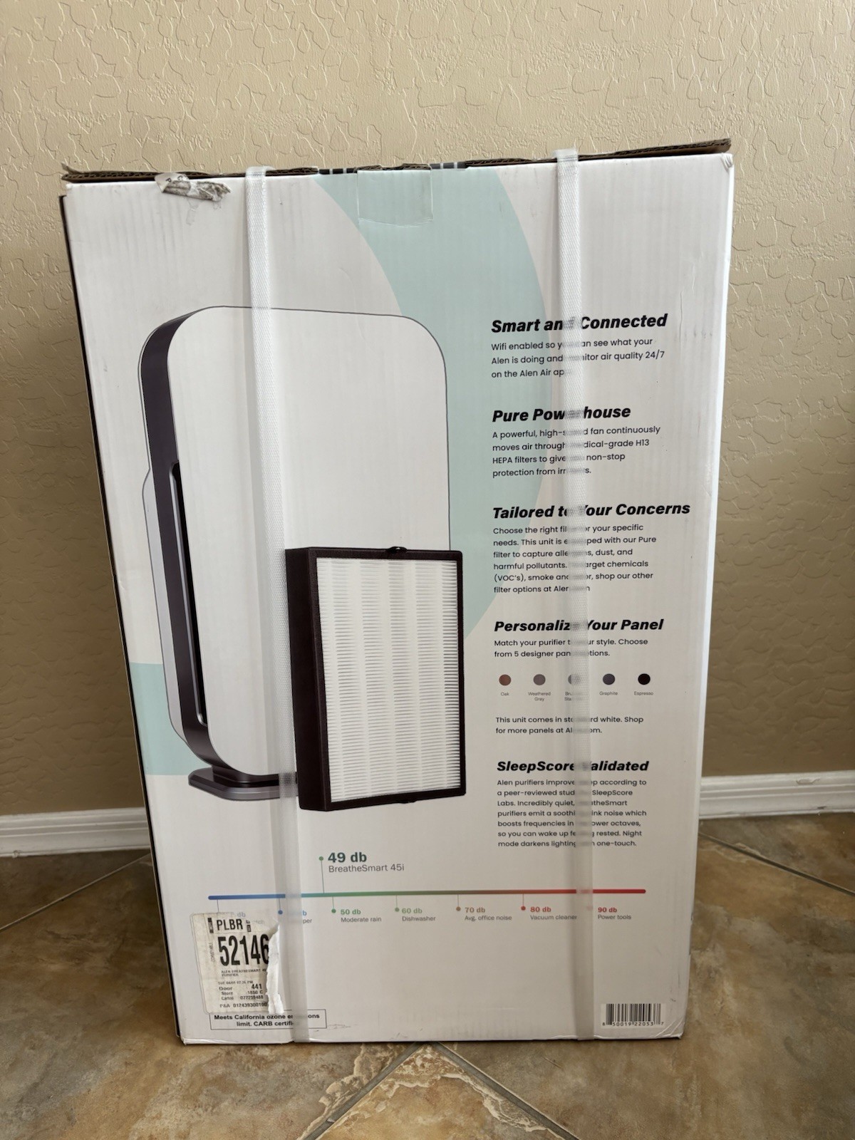 Alen BreatheSmart 45i 1600 SqFt Air Purifier Pure HEPA Filter 3