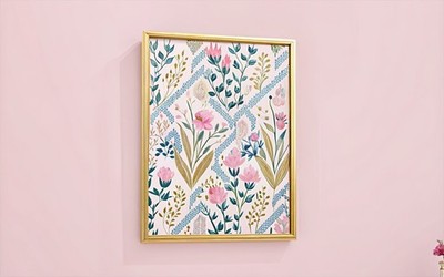 Bluebell Meadow Floral Botanical Tulip Abstract Flower Pink Cute Cottagecore Pla