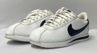 Nike Cortez Basic White Black Metallic Silver Men's Size 8.5 Sneakers 819719-100