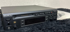 SONY MDS-S37 MiniDisc Recorder Deck Black Good with Remote Control  Manual JP