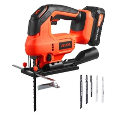 VEVOR Cordless Jig Saw Cordless Jigsaw 20 V Brushless Motor 3500 SPM Blade Speed