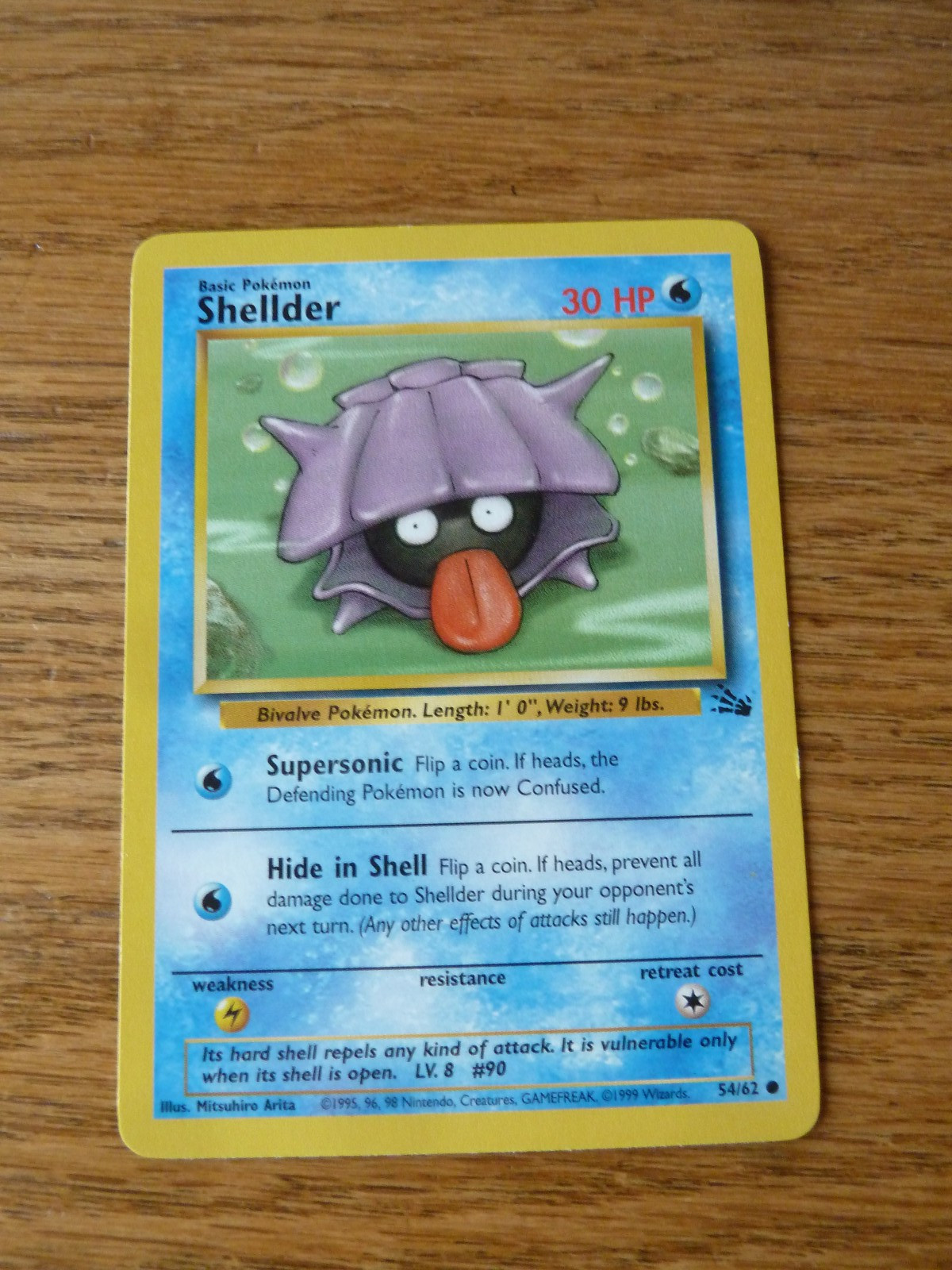 SHELLDER - 54/62 - Fossil - Pokemon Card - NM