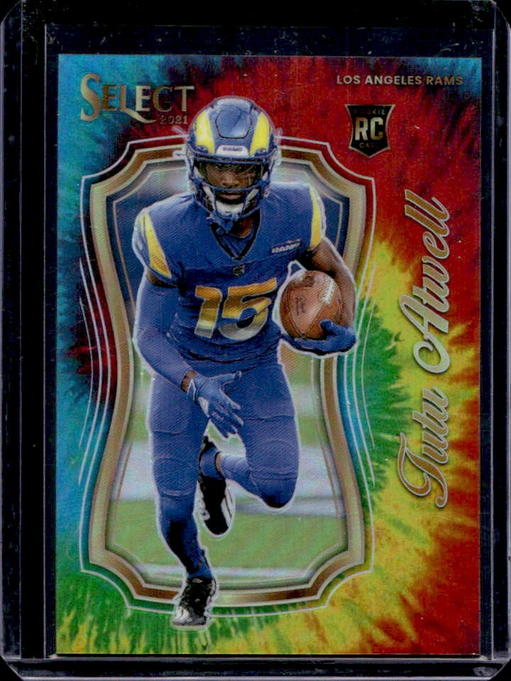 2021 Select Tutu Atwell Certified Rookies RC Tie Dye Prizm #2/25 Rams