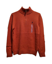 Polo Ralph Lauren 1/4 Zip Pullover Boy's Size 18/20 Orange