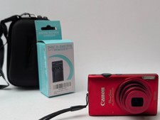 Canon PowerShot ELPH 300 HS Digital Camera 12.1MP Red Case Charger Battery