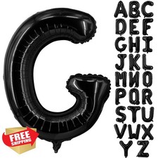 Lovoir 40" Black Letter G Balloon Jumbo Mylar Foil for Parties