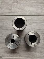 NIKKEN KM 1 Straight Collet, Milling Chuck Collet Machinist Tooling 3 piece Set