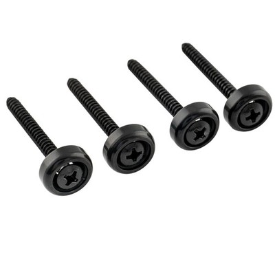Musiclily Pro 4Pcs Black 14mm Steel Guitar Bass Neck Ferrule Joint Bushing Bolt