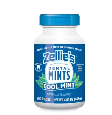 Zellie's | Mentas de aliento 100 % xilitol sin azúcar frescas como nuevas | Sin OGM, bajas en calorías - Imagen 1 de 4