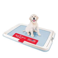 Puppy Potty Training Tray - IRIS USA Pee Pad Holder 28 x34 Blue