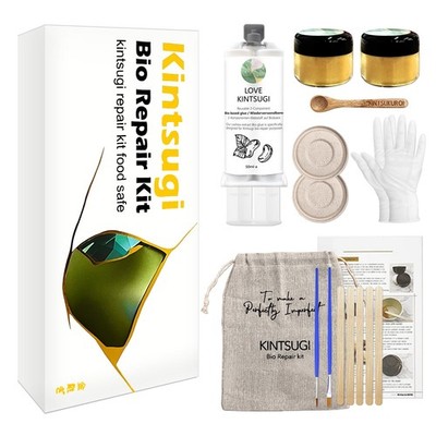 Bio Kintsugi Reparaturset Gold, 21,5 cm (H) x 13 cm (B) x 5 cm (T), Gold 