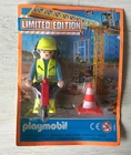 NEW IN BLISTER PLAYMOBIL CONSTRUCTION WORKER AND HAMMER STING FIGURE
