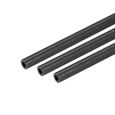 Carbon Fiber Round Tube 4mm x 3mm x 400mm Carbon Fiber Pultrusion Tubing 3 Pcs