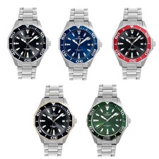 Lorenz Easy Time Orologio Sportivo da uomo al quarzo in acciaio sub 100 metri