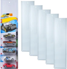 5-pack Diecast Display Case for Hot Wheels & Matchbox Cars, Wall Mountable