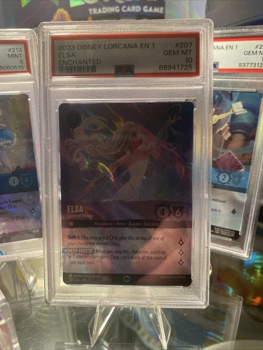 2023 Disney Lorcana The First Chapter 207 Elsa Spirit of Winter Enchanted PSA 10