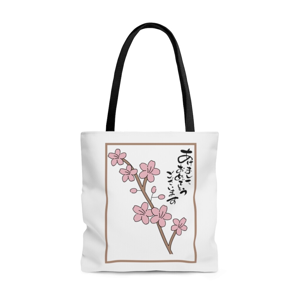 Cherry Blossom Tote Bag Black