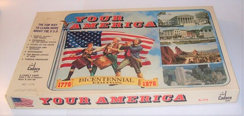 Vintage 1975 Cadaco Your America Board Game Bicentennial Edition Complete in Box