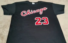 Chicago Bulls Michael Jordan Rookie year vtg style t-shirt - Black/Red shirt