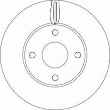 Pack von 2 - Bremsscheibe DF6593 TRW für FORD