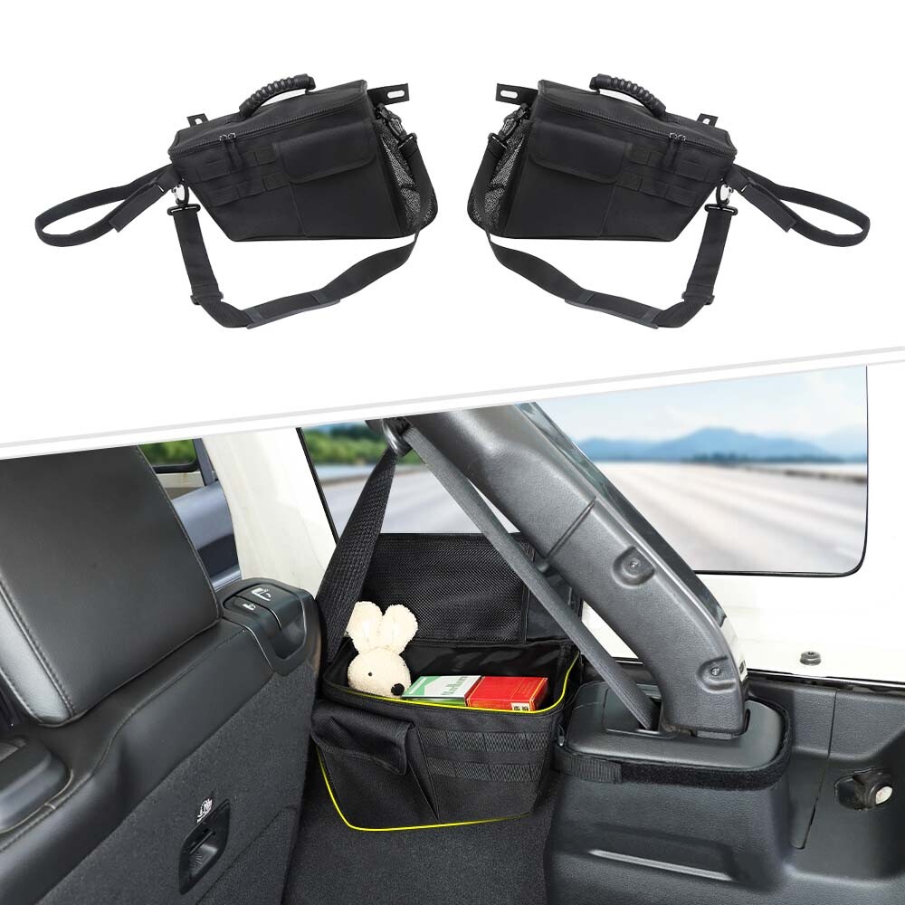 Get Organized: 3-Piece Car Seat Back Organizer For Jeep Wrangler JL Rubicon 2018-2023 – Molle Bag Replacement