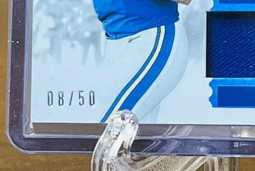 KELLEN MOND 2021 PANINI ENCASED ROOKIE QUAD MEMORABILIA SAPPHIRE /50 RC ROOKIE - Image 3 of 3