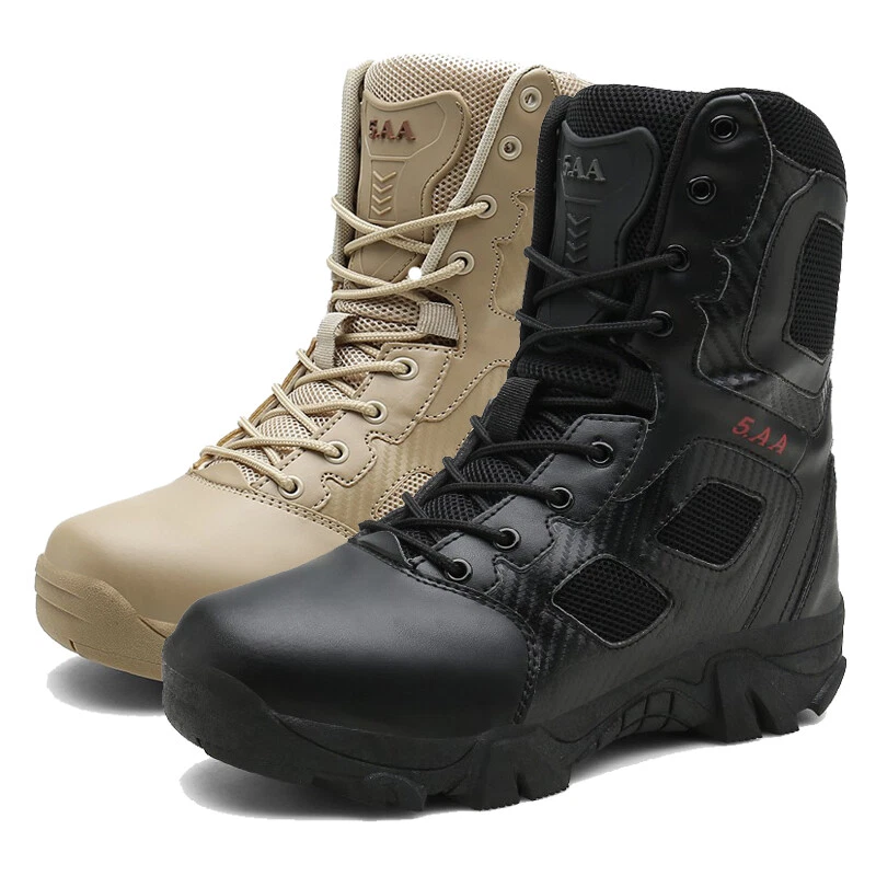 New Mens Hiking Army Boots Military Trail Outdoor Non Slip Combat Tactical Shoes