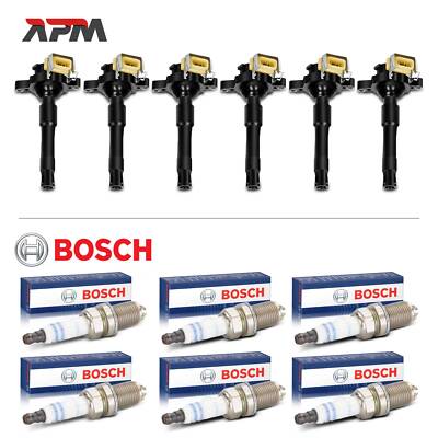 6x ZÜNDSPULE + 6x BOSCH 0242236562 ZÜNDKERZEN FÜR BMW 3ER E46 5ER E39 ...